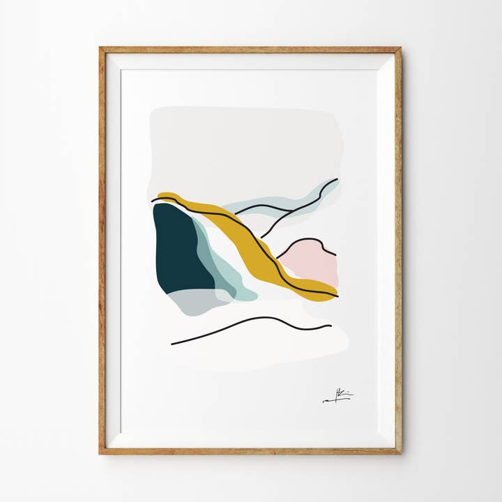 No. 4 Abstract Landscape Print for wholesale by doodlelove