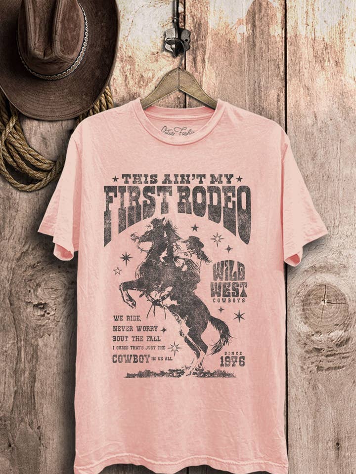 Lotus Fashion Collection - Wholesale Screen Printed T-Shirt - Women's - This Aint My First Rodeo Graphic Top2