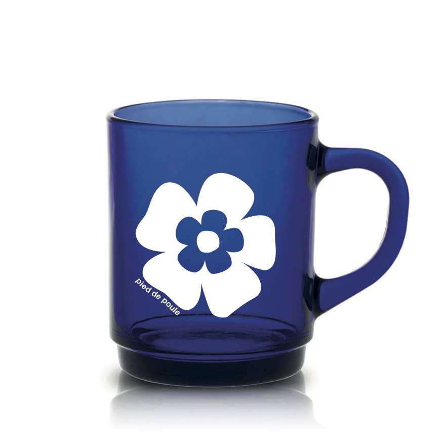 Pied De Poule - Wholesale Coffee Mug - Duralex mug - “RETRO” BLUE8