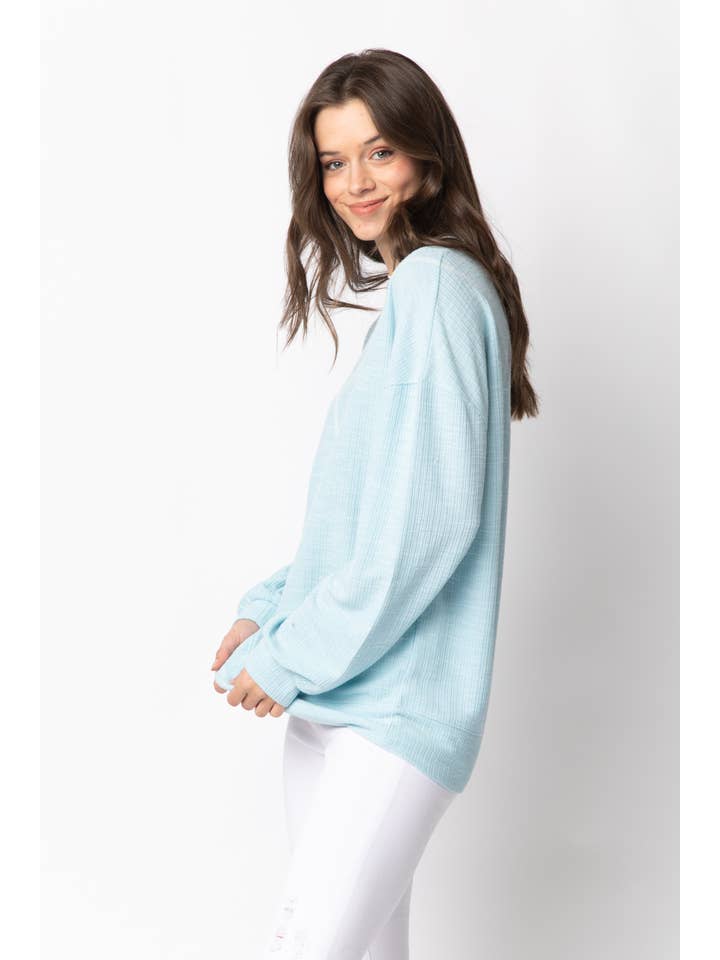 VERY J - Vente Haut en maille – femme - NT10897 Top en tricot côtelé au point en V9