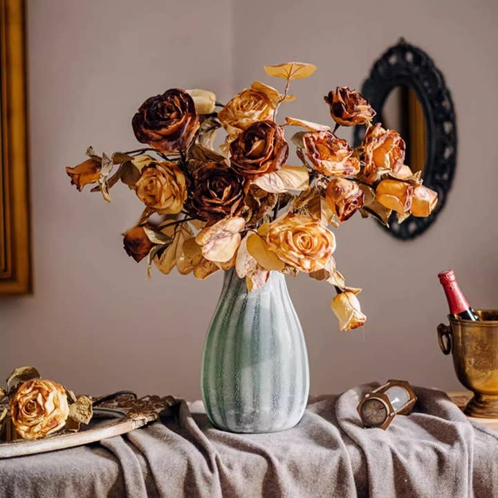 Rustic Reach - Wholesale Artificial Flowers - French Dried Look Faux Rose Stem 26" Tall8