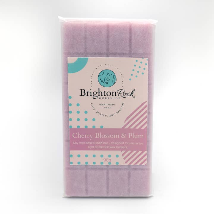 Cherry Blossom & Plum Wax Melt Snap Bar for wholesale by Brighton Rock Workshop