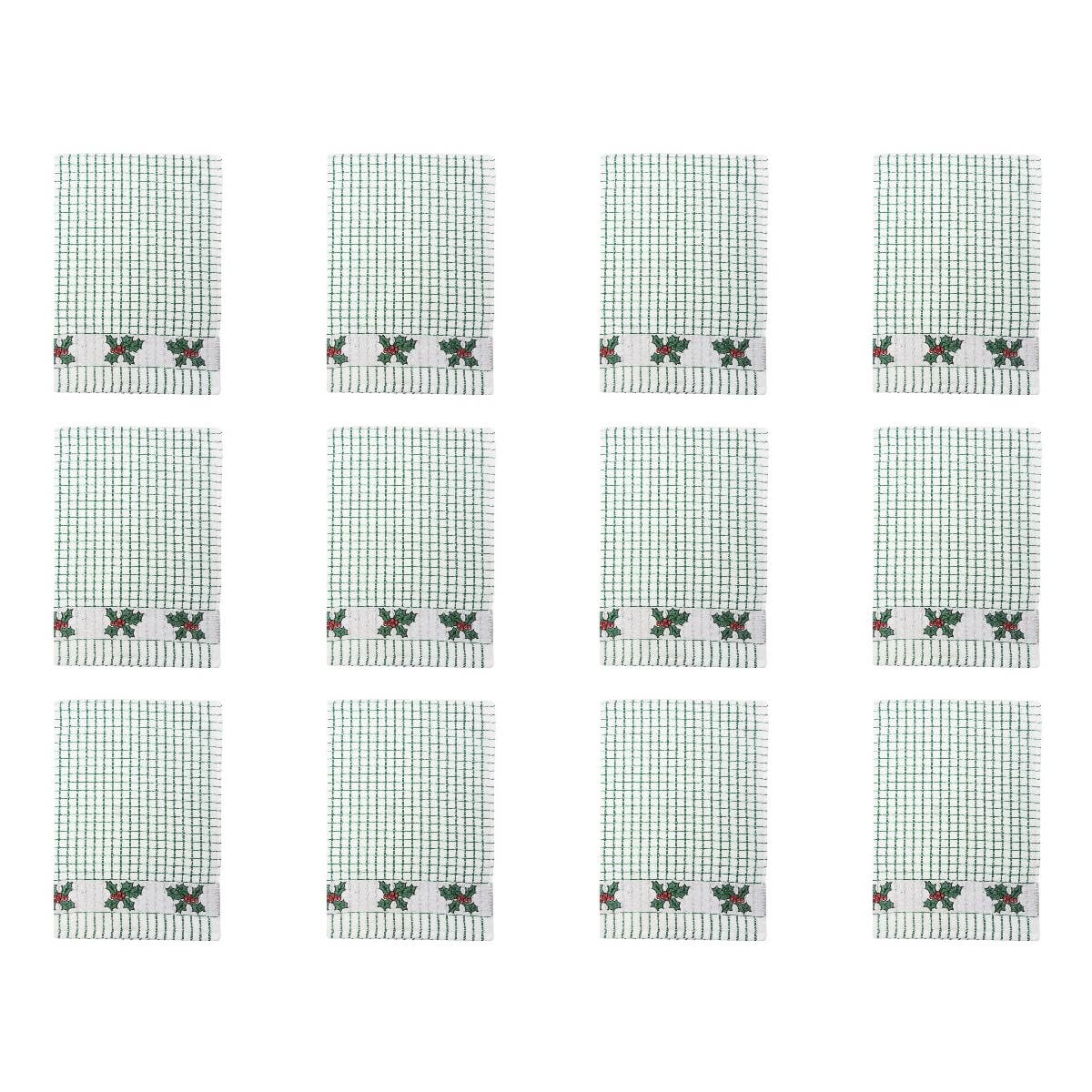 Dublin Gift Company – wholesale Tea towel – Poli Dri Jacquard Holly Tea Towel7