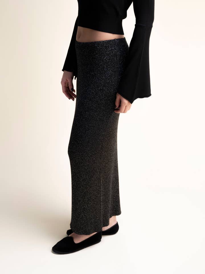 Viscose Mix Glitter Skirt for wholesale by Lèmme