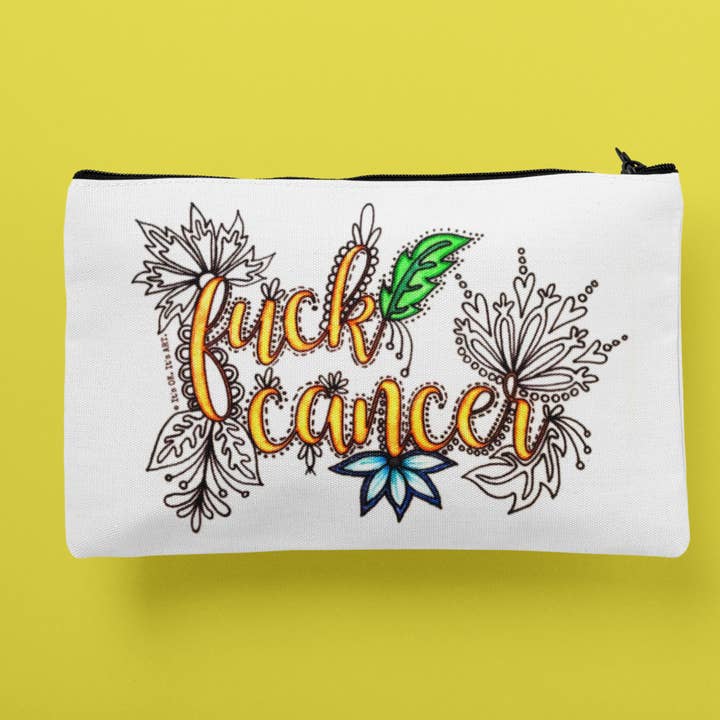 It's OK. It's ART. - Wholesale Pouch - Women's - Fuck Cancer Travel Zip Pouch1