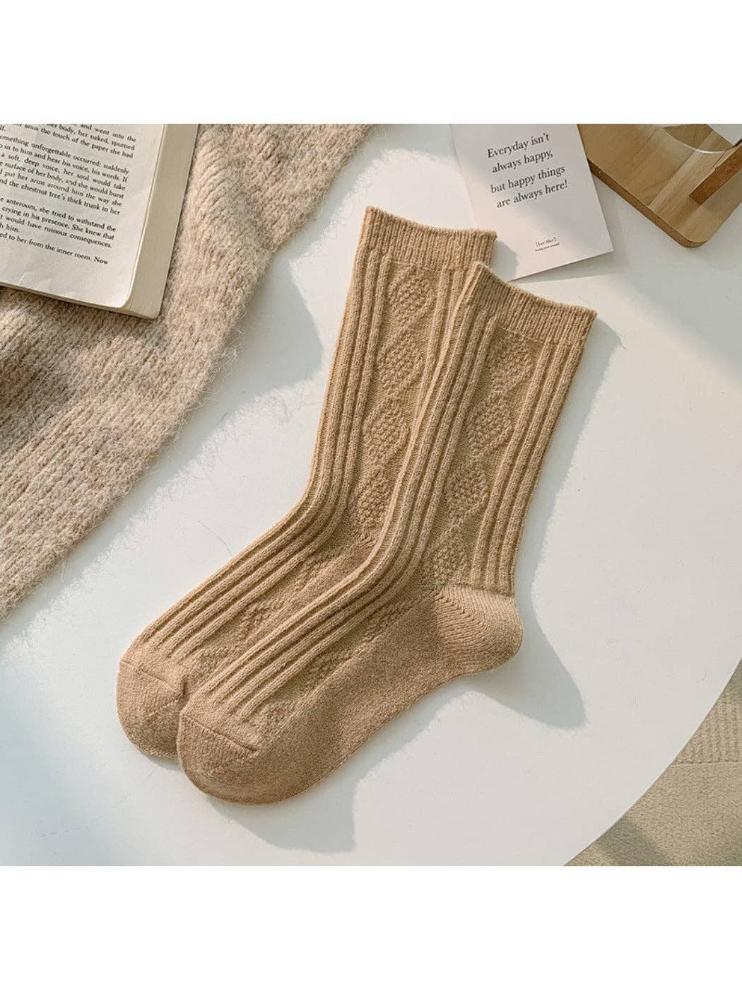 Funkyrel® Atzbranding Limited – wholesale Socks – Women's – Rufia - Solid Color Mid-Calf Socks1