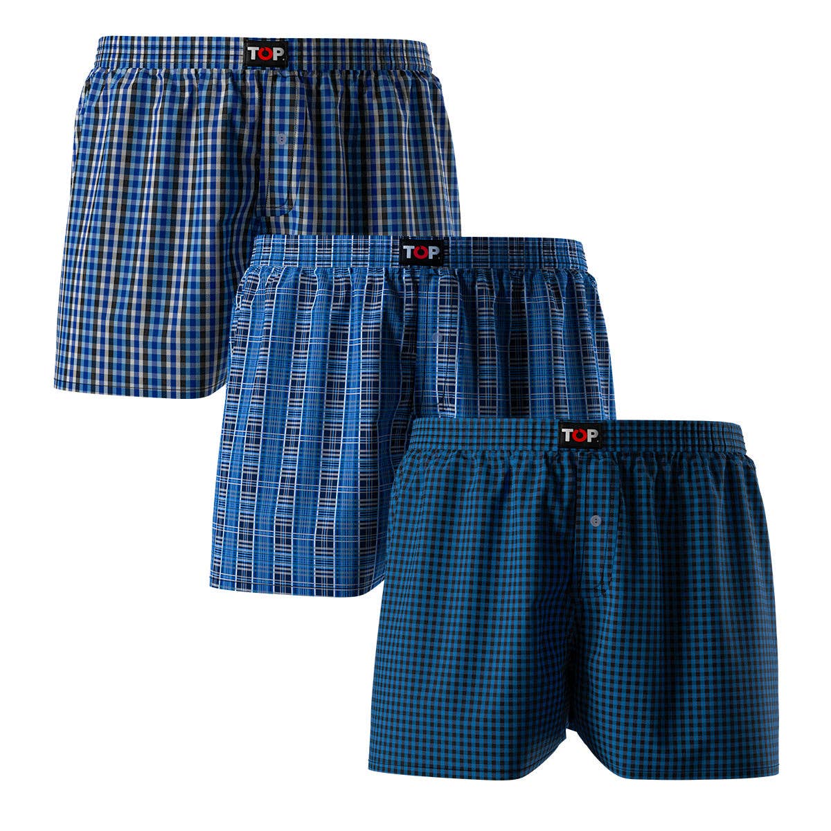 TOP - Vendita all'ingrosso Intimo - Uomo - Confezione da 3 Boxer da Uomo Classic Fit10