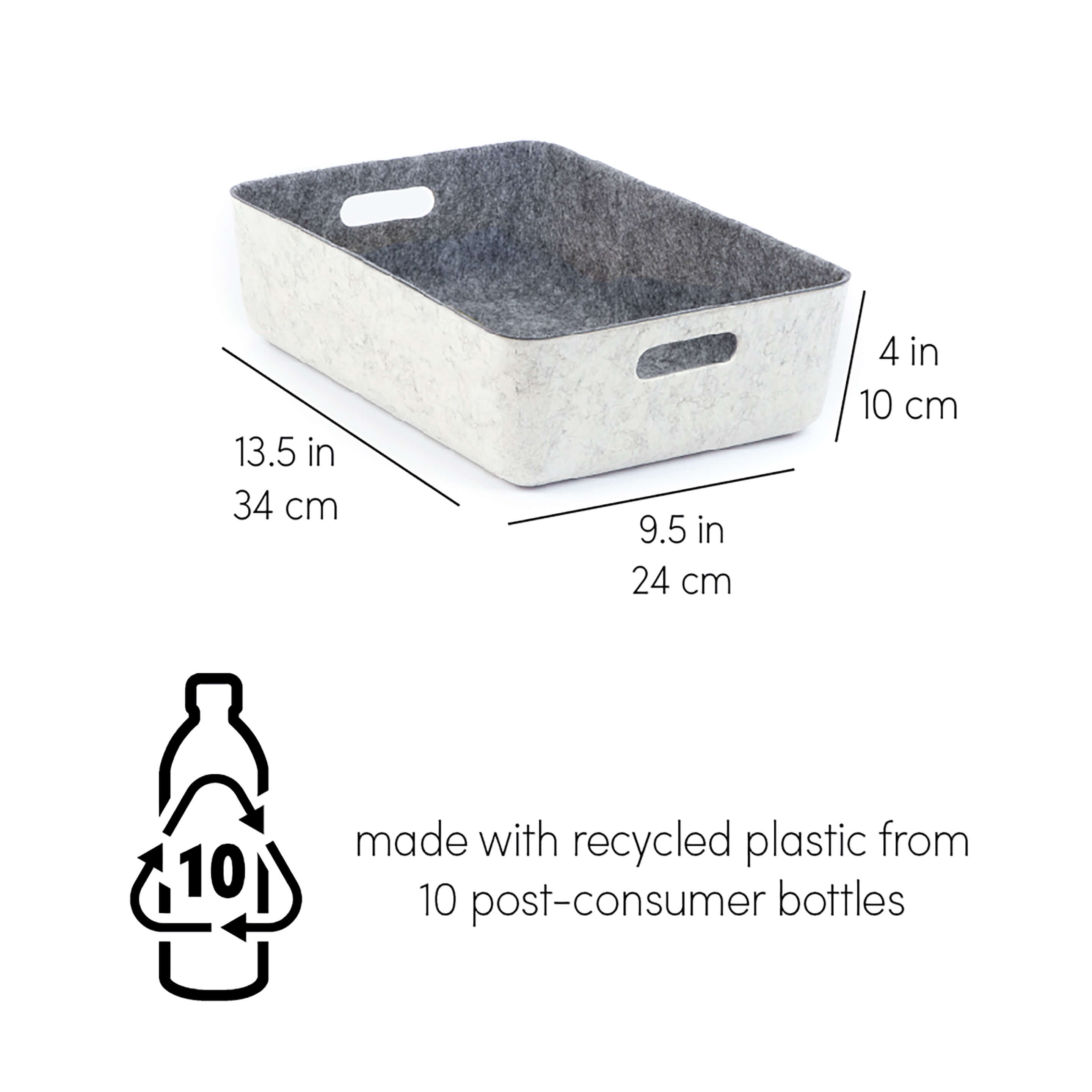 Three by Three Seattle - Wholesale Storage Bin - reSTAK recycled FELT storage medium short bin18