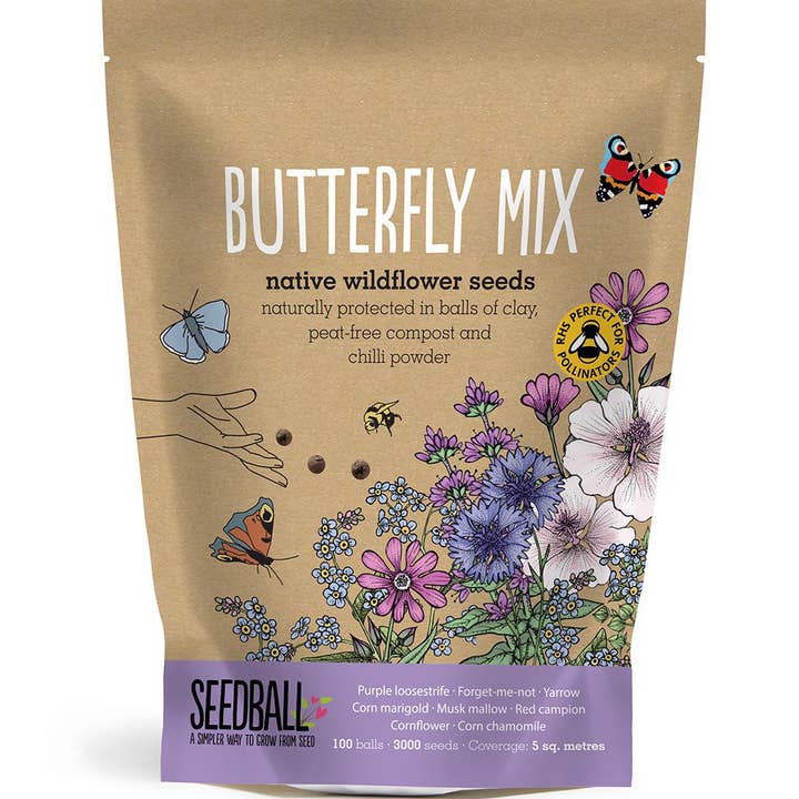 Sacs à main Seedball Wildflower - Butterfly Mix pour la vente par Seedball