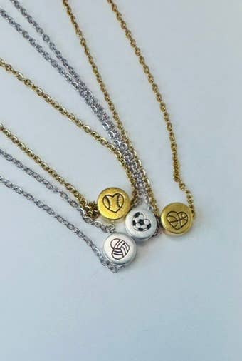 Little Happies Co - Wholesale Pendant/Charm Necklace - Softball Necklace, Volleyball Gifts, Basketball Team, Soccer1