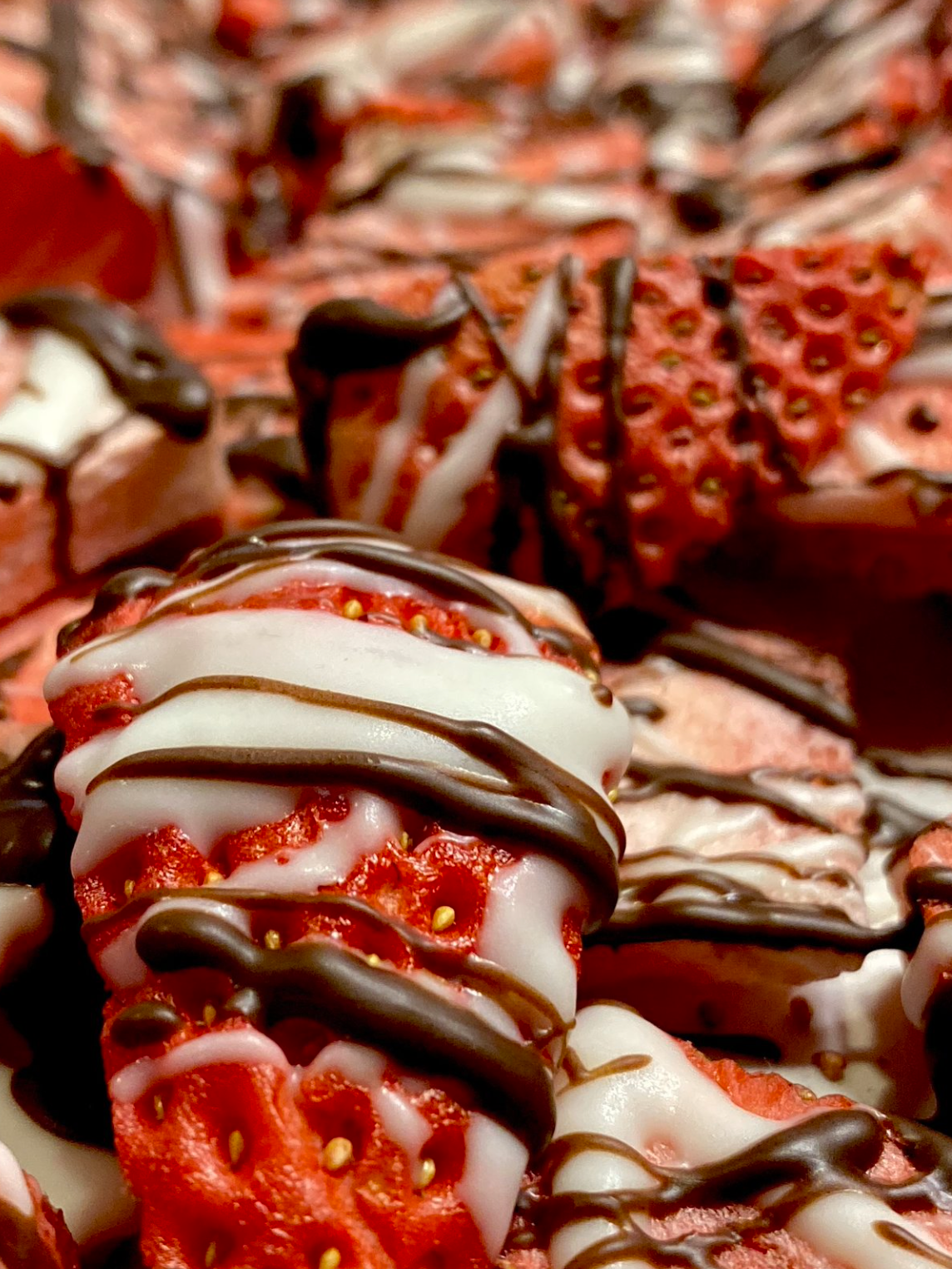 Base Camp Treats - Vente Friandises enrobées de chocolat - Écorce de Fraise Lyophilisée (Offre Limitée)2