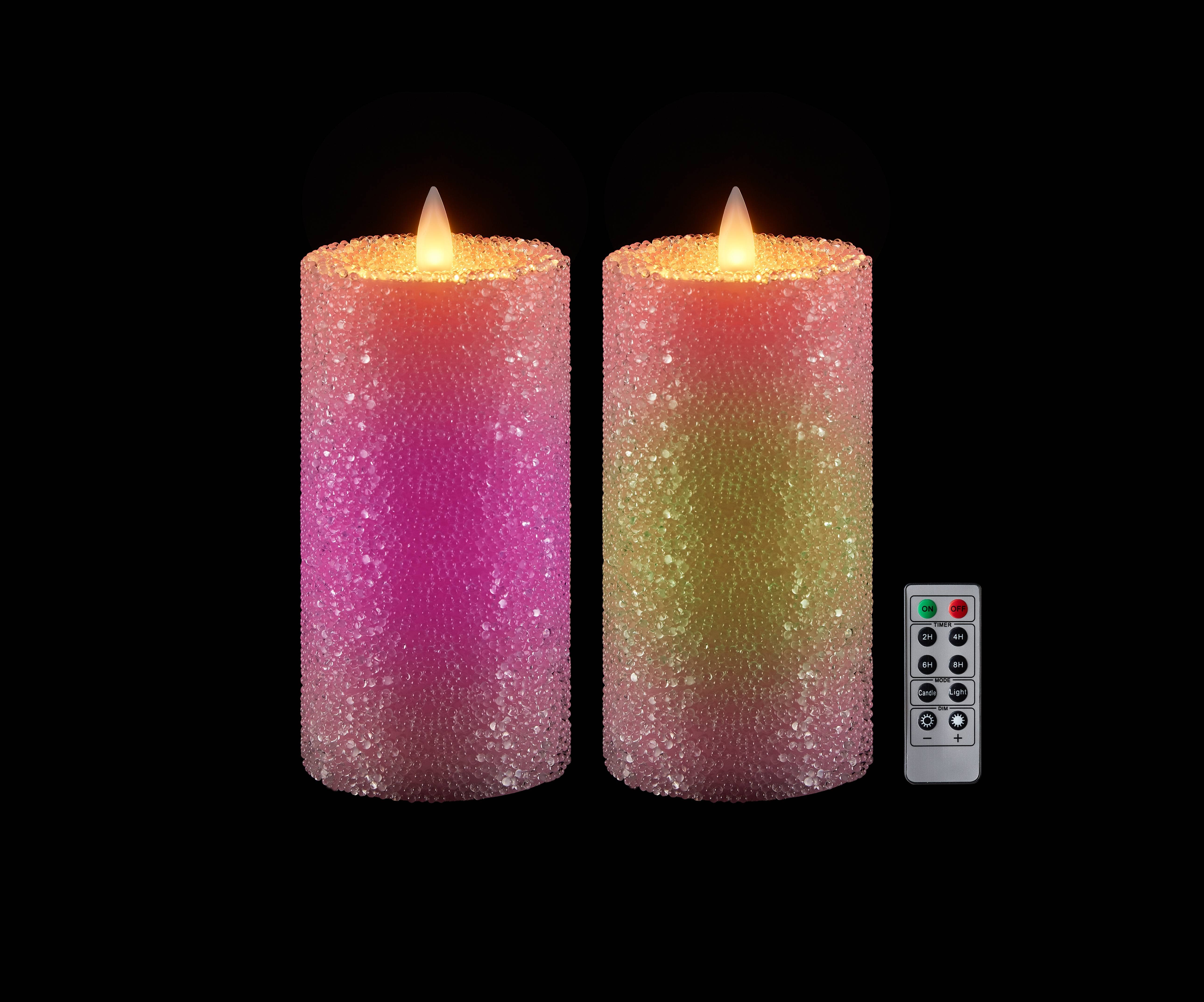 Flipo Group, Ltd. – wholesale Flameless candle – 2-Pack Flat Top Glitter Flameless Candles2