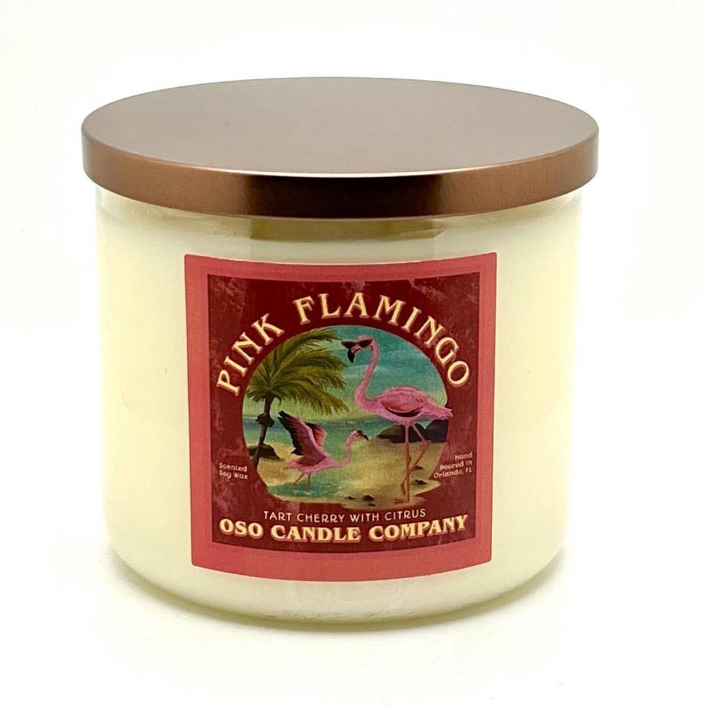 Oso Candle Company - Vendita all'ingrosso Candela in vasetto - Pink Flamingo | Candela profumata in cera di soia1