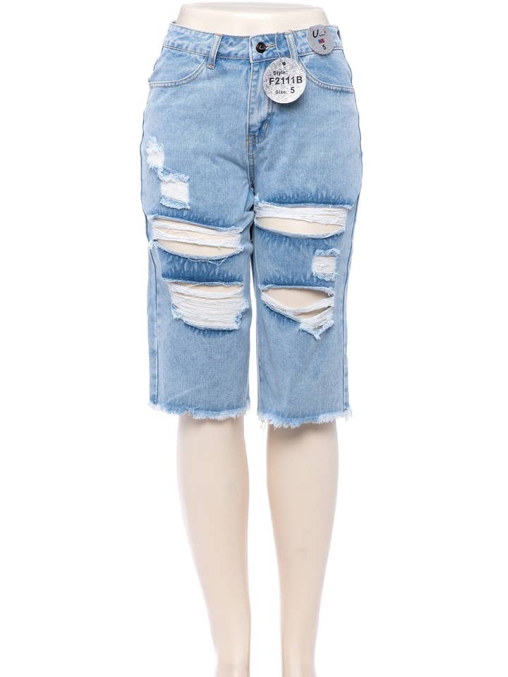 Hochtaillierte Relax-Bermuda für den Großhandel von U Jeans