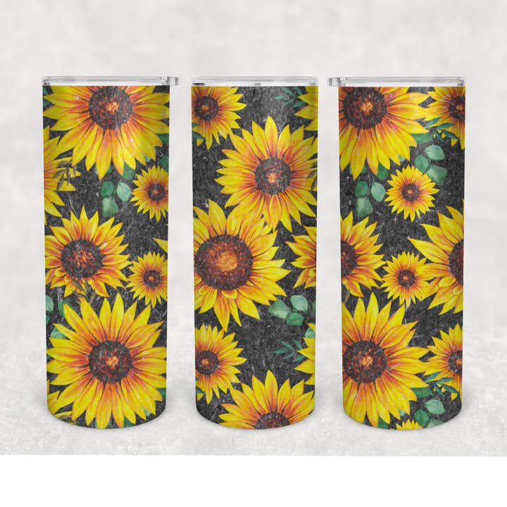 Sunflower Tumbler for wholesale by Totally Tumblers LLC