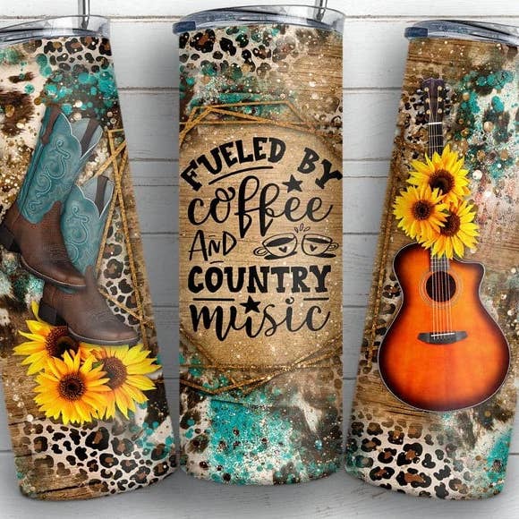 BICCHIERE DA CAFFÈ E MUSICA COUNTRY DA 20 once per la vendita all'ingrosso da parte di Jaybird Boutique Co.