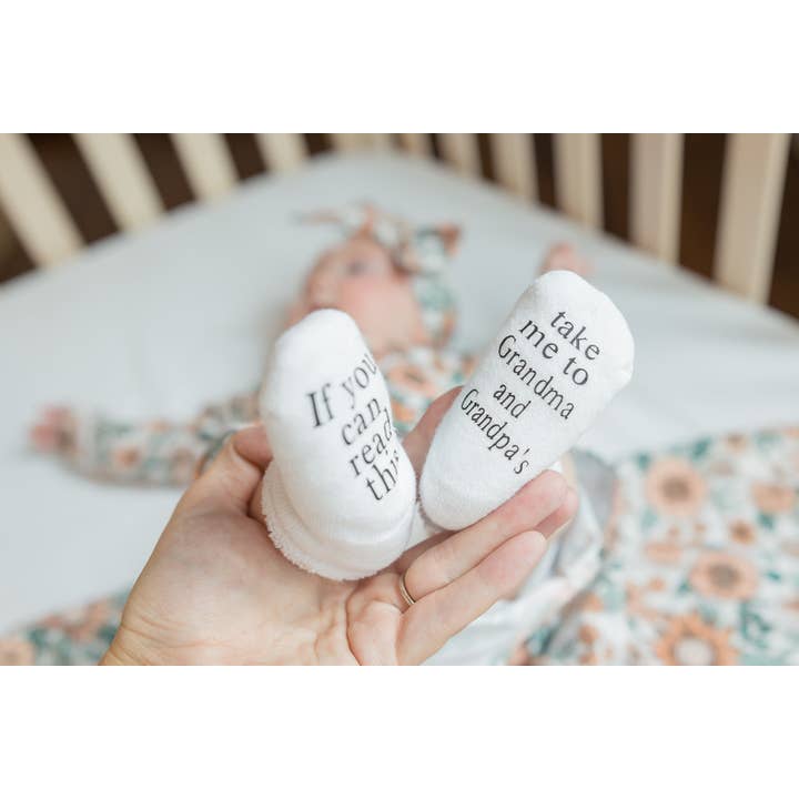 Dorothy’s Reason - Wholesale Socks - Baby - Take Me to Grandma and Grandpas Baby Socks | Grandparents2