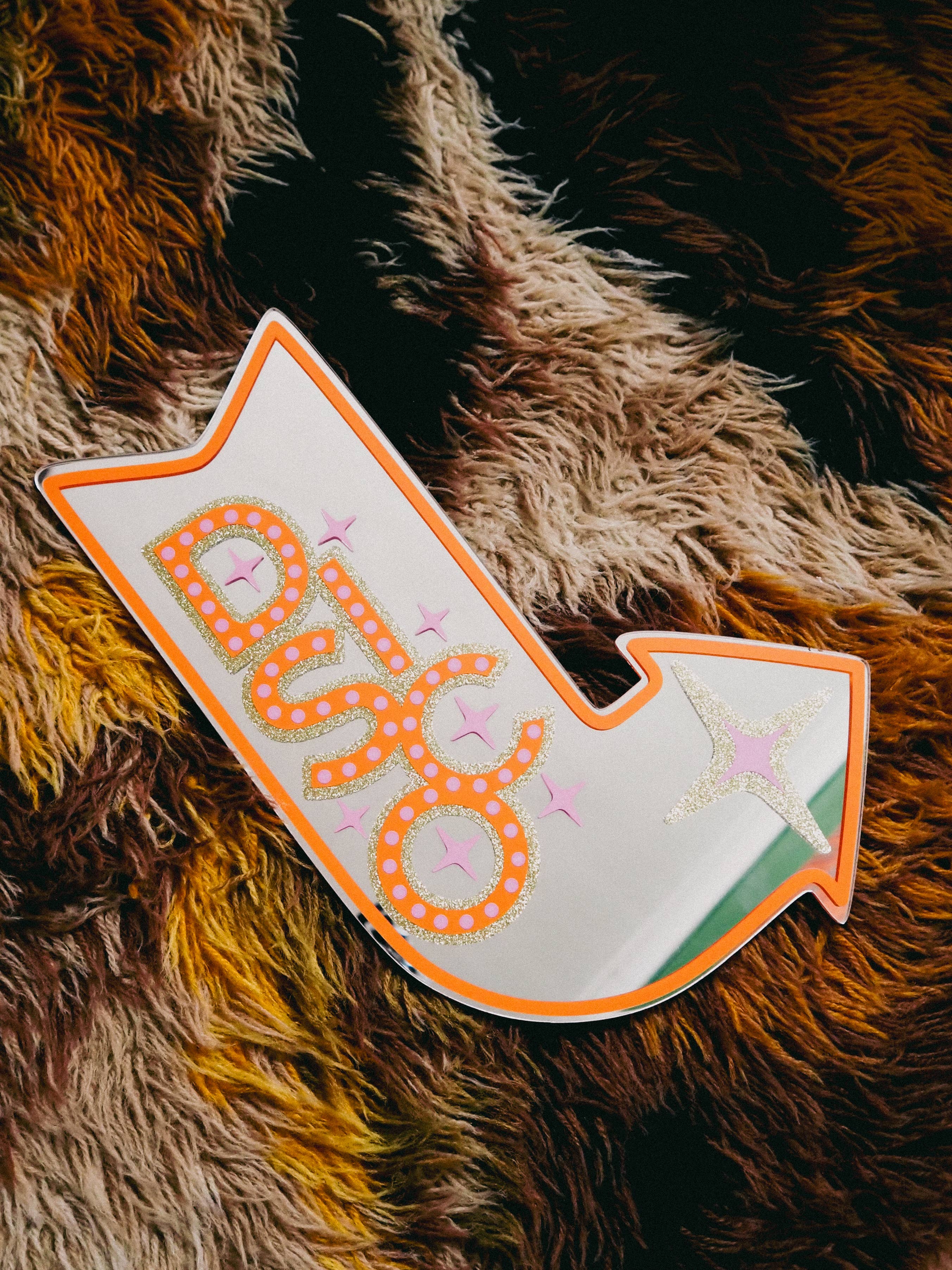 Printed Weird - Vente Miroir mural - Miroir enseigne DISCO Motel3