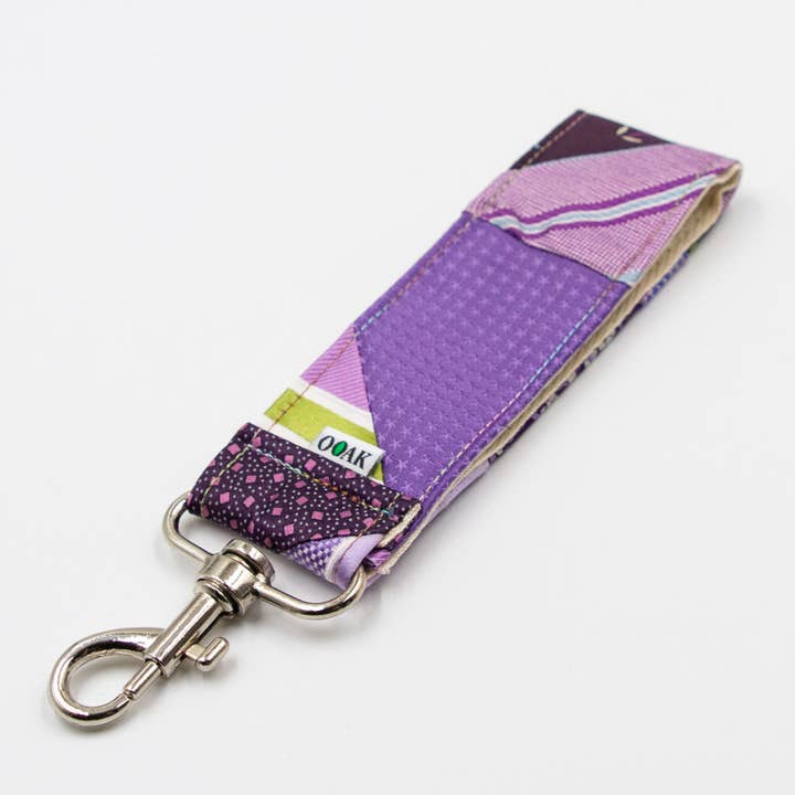 Chaveiro patchwork roxo por atacado de It's OOAK