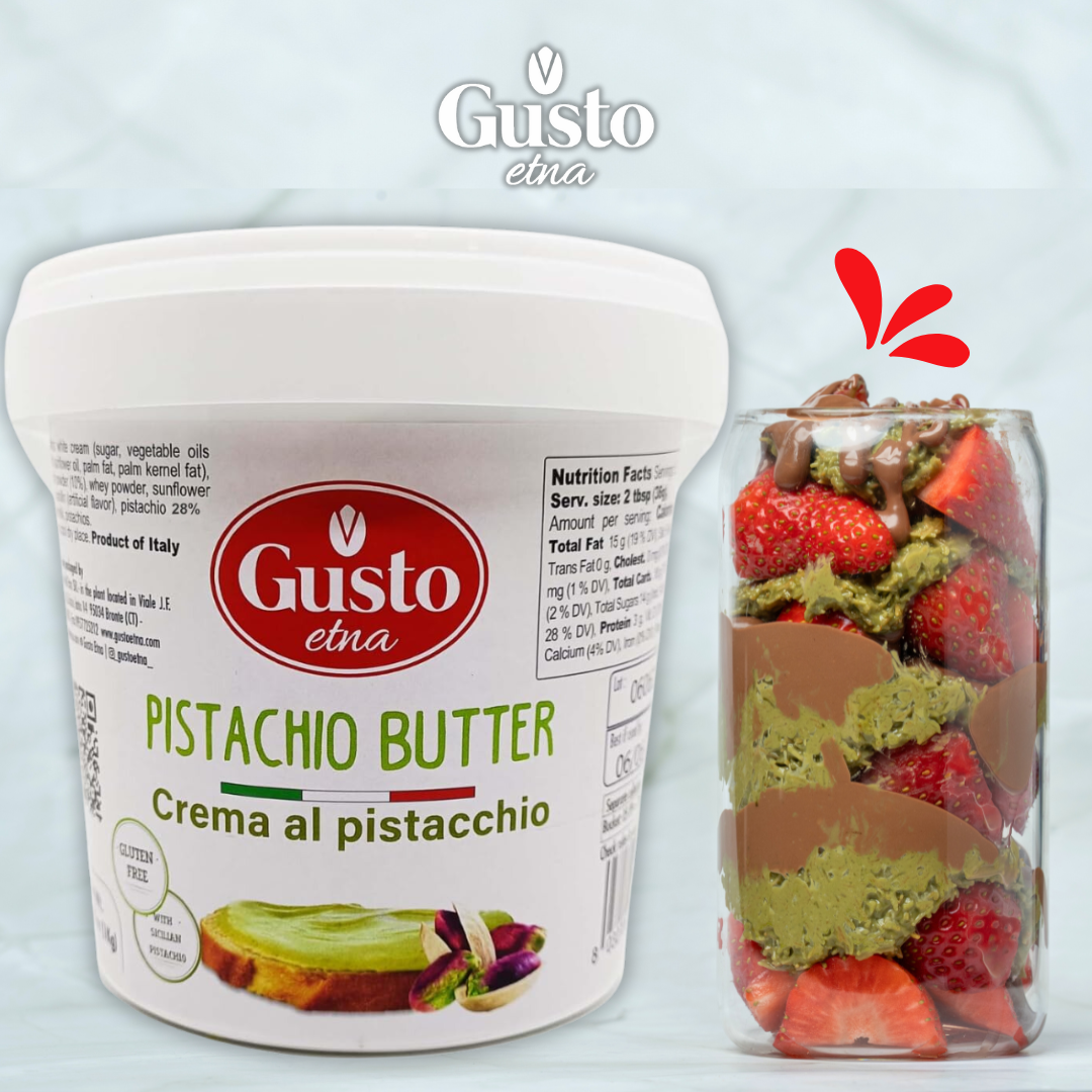 Wholesale Italian Food - Wholesale Nut Butter - Gusto Etna Pistachio Cream Butter – 28% Pistachio , 2.2 lb (1kg)4