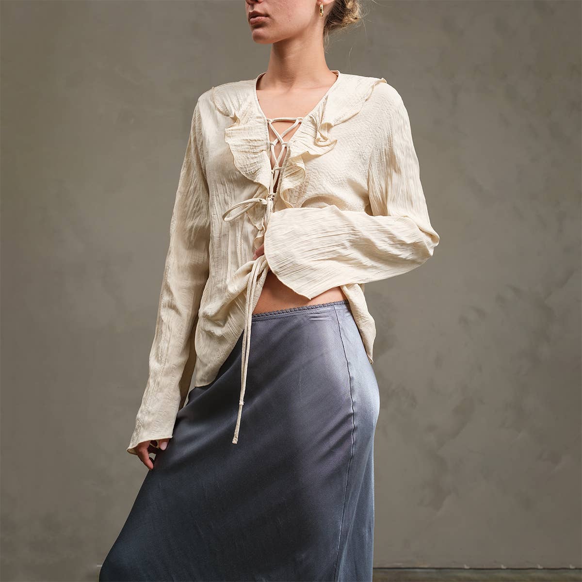 RAISONNEL - Wholesale Skirt - Women's - Satin Slip Skirt - RS104912