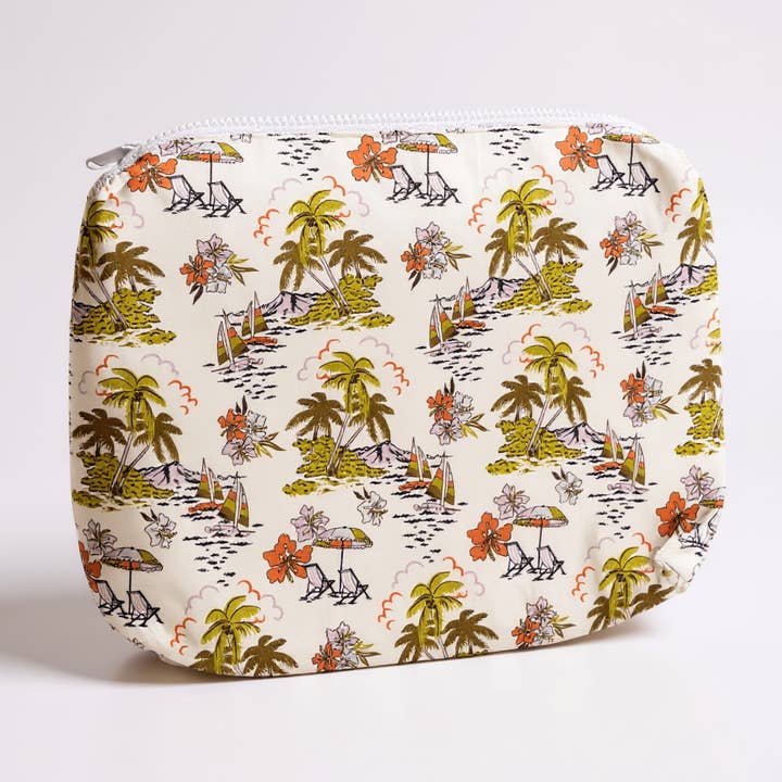 The Salty Babe - Wholesale Pouch - Women's - Ivory Tropical Pitcher pouch