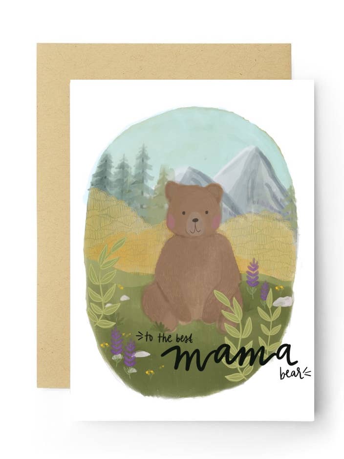 Best Mama Bear Card for wholesale by Sierra McGuire Art
