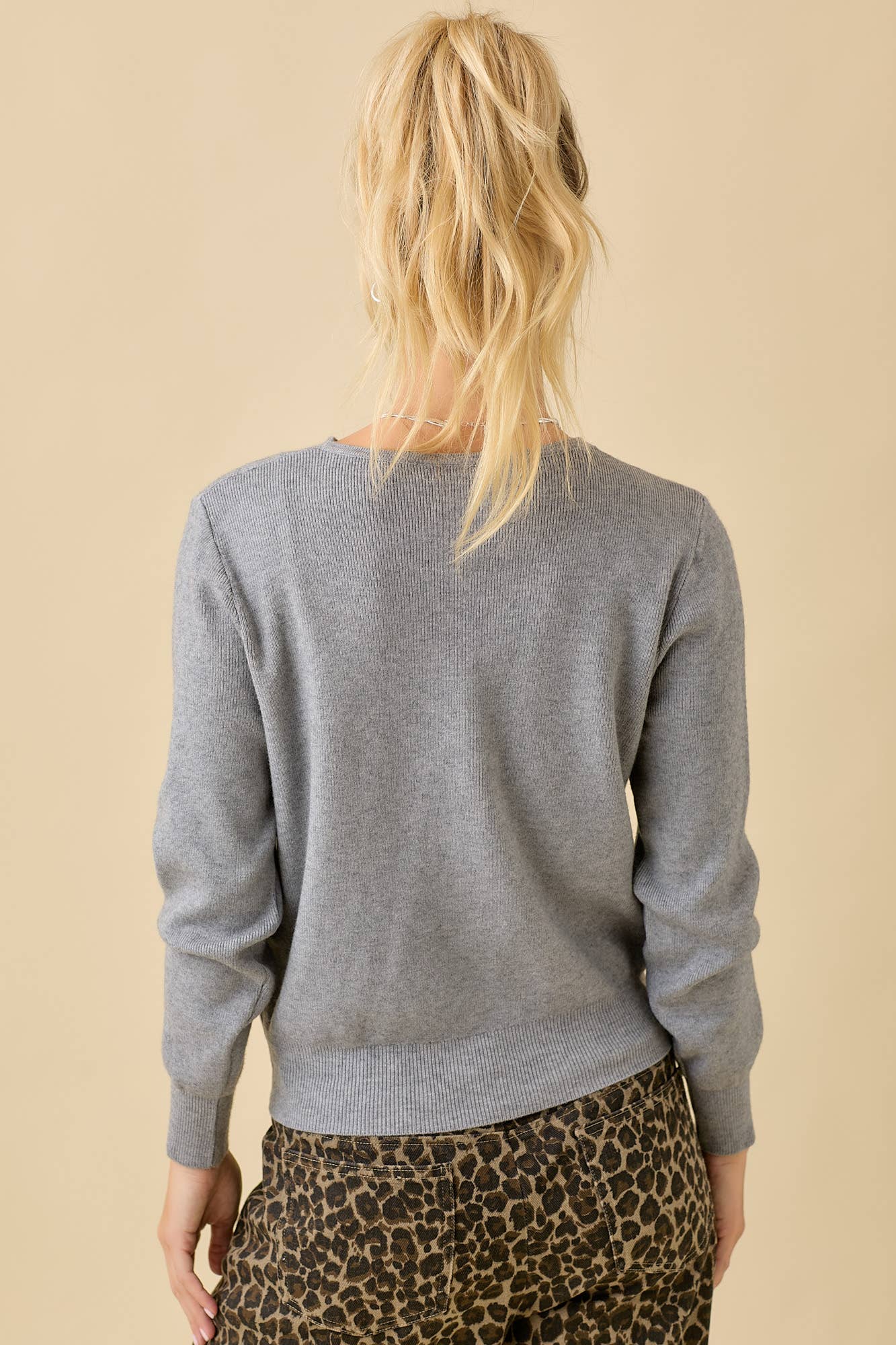 Main Strip - Wholesale Cardigan - Women's - Open Front Button Up Sweater Knit Cardigan7