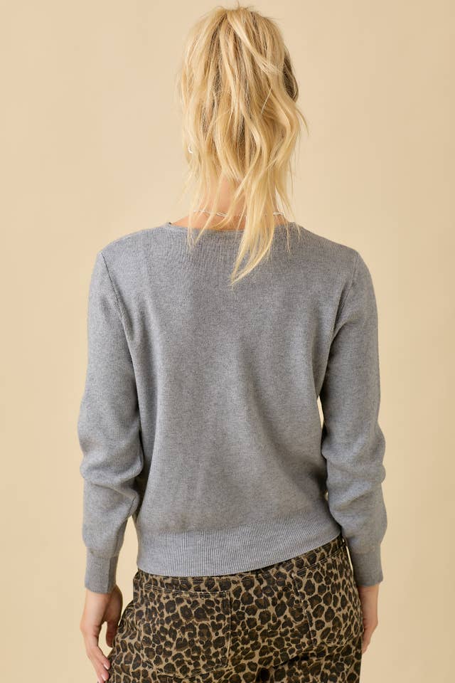 Main Strip - Wholesale Cardigan - Women's - Open Front Button Up Sweater Knit Cardigan7