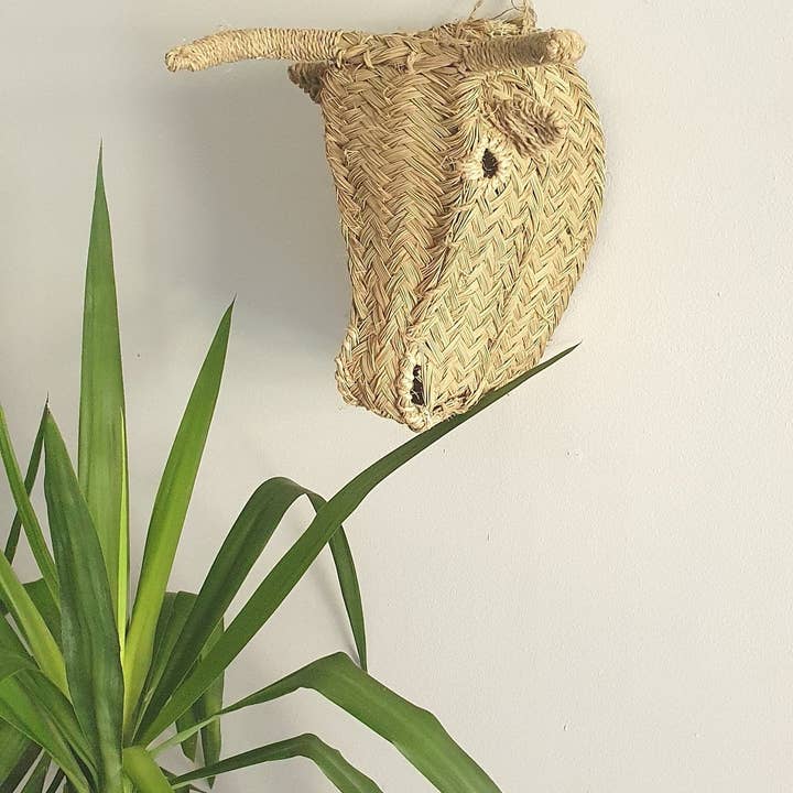 Bullhead, Fake Straw Trophy - Wall Decoration for wholesale by libitiishop