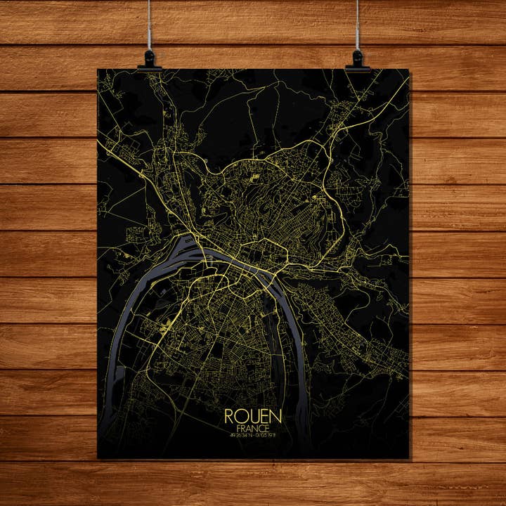 Poster of Rouen | France for wholesale by mapospheres
