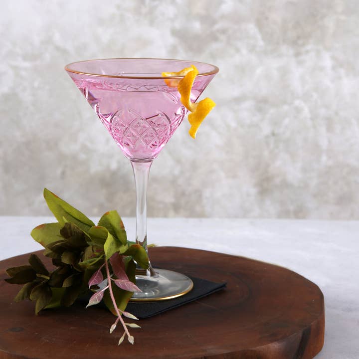 Mory Design Store - Wholesale Cocktail/likeur glas - Gekleurde Art Deco Cocktailglazen, Gerande Vintage Martini4