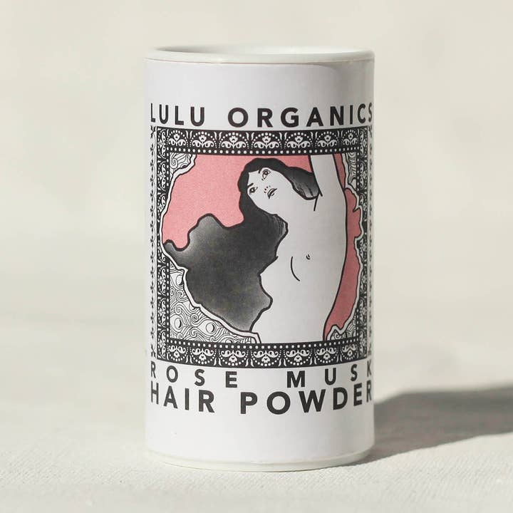 Rose Musk Travel Size Hair Powder Shampoo 1oz for wholesale by LULU ORGANICS