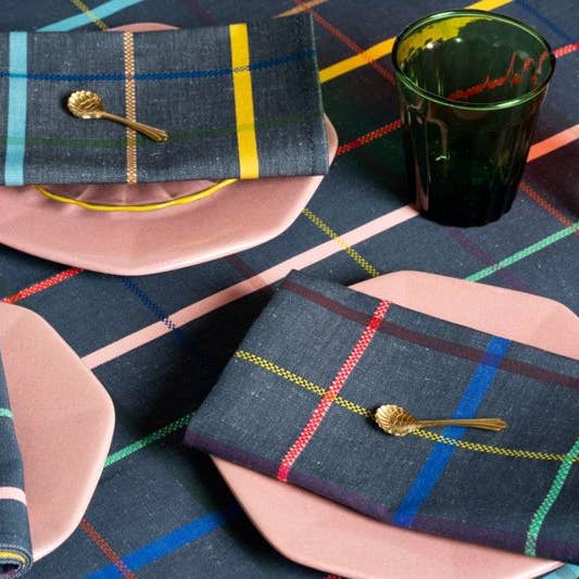 Multicolored Khaki Elisabeth Denim Table Napkin for wholesale on Faire3