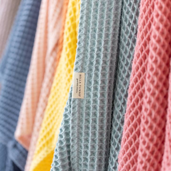 Blue Waffle Baby Blanket Fog for wholesale on Faire5