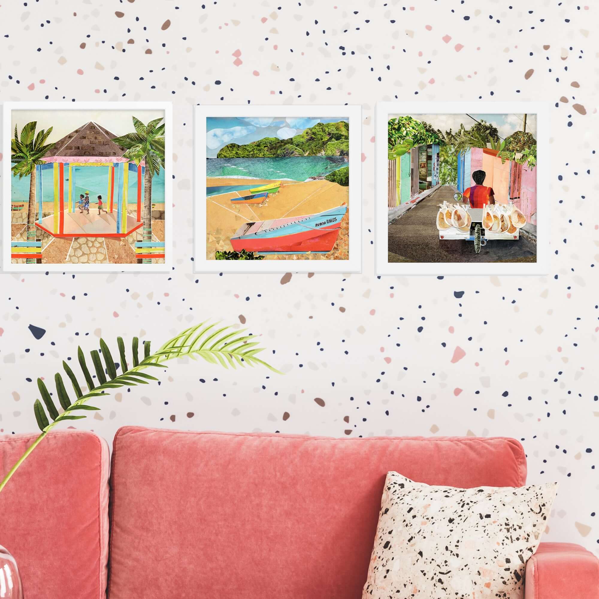 more the merrlier - Wholesale Art Print - Dominican Republic Framed Collage Art Print2