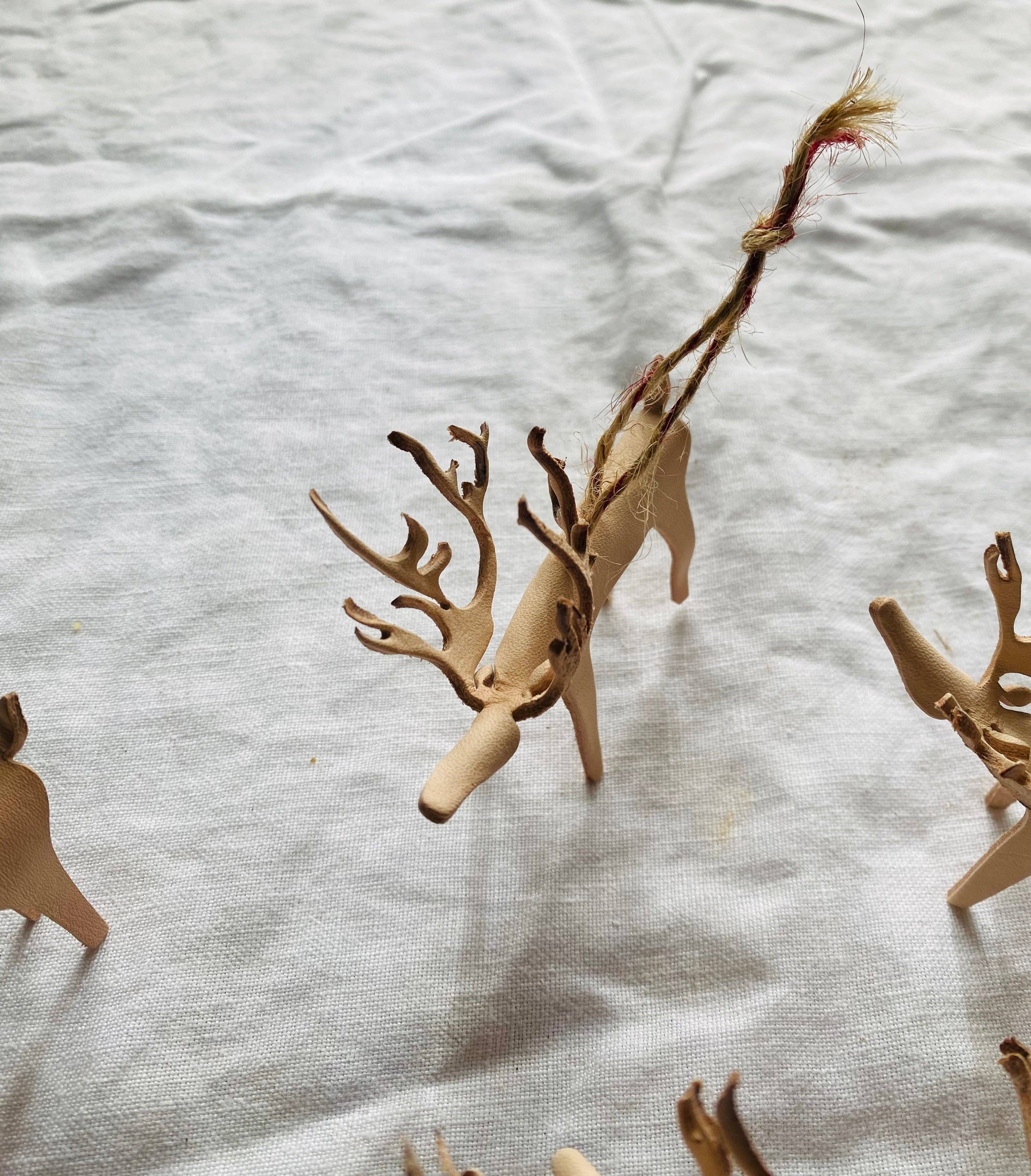 The Merchant Studio – wholesale Ornament – Leather Reindeer Ornament22