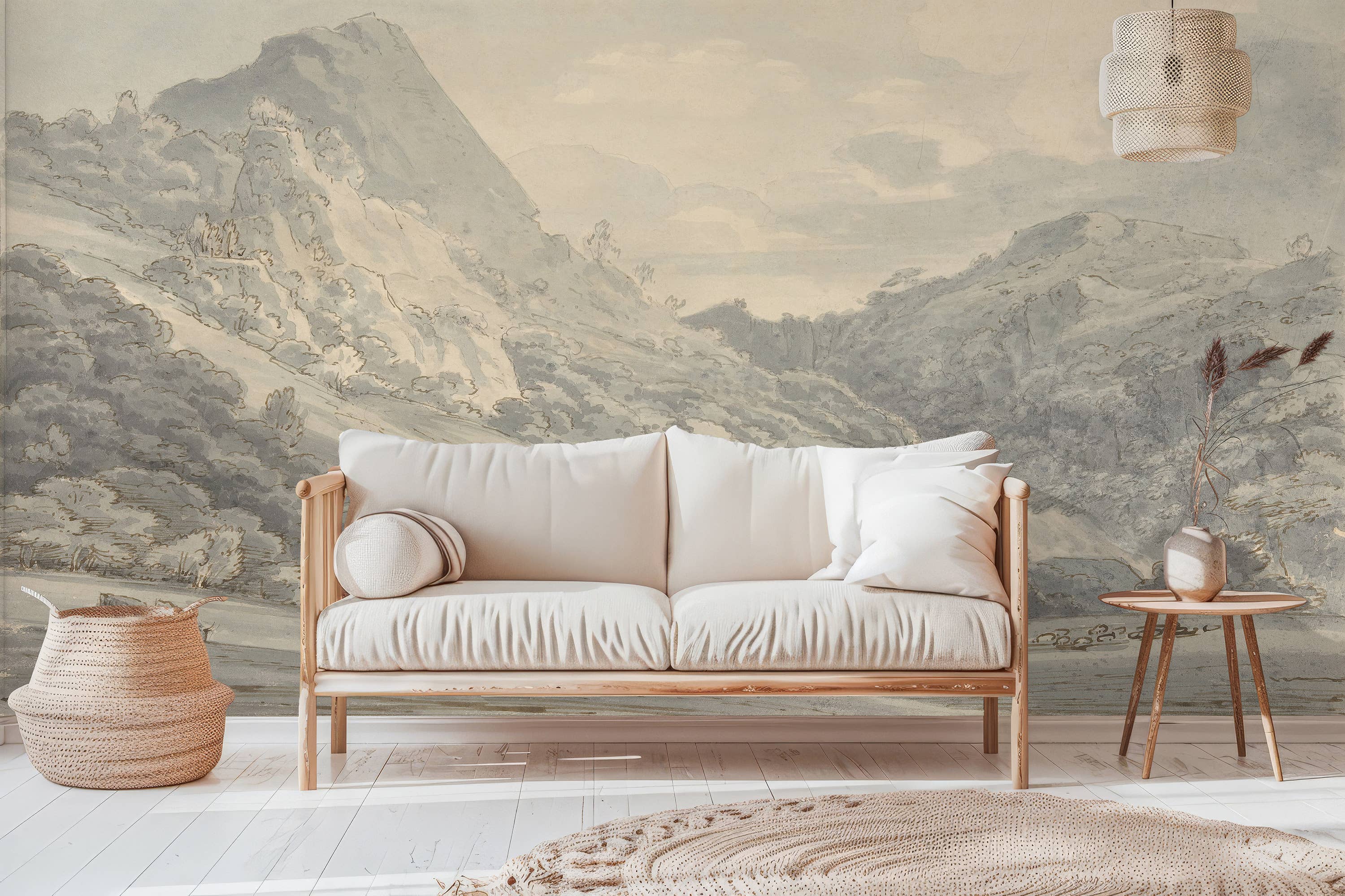 SimurgWallArts - Wholesale Wallpaper - Vintage Landscape Wallpaper,Forest Peel and Stick Wall Mural9