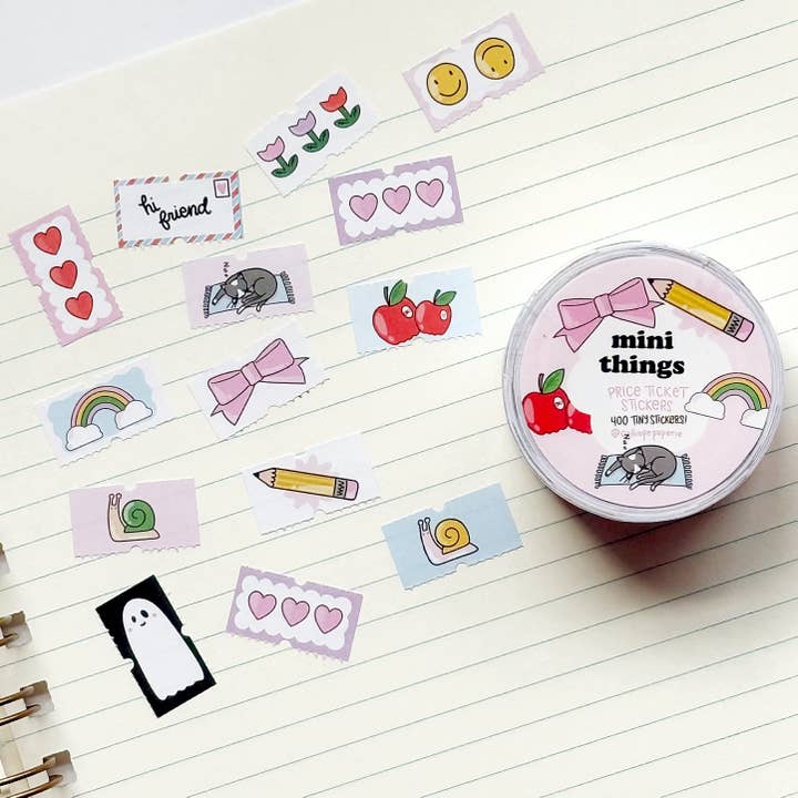 Mini Things Price Ticket Sticker Roll for wholesale by Calliope