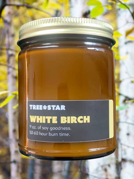 White Birch 9 oz. Soy Candle for wholesale by TREE*STAR