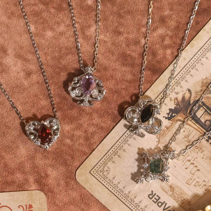 Azura Jewelry - Wholesale Pendant/Charm Necklace - Rosy Heart Mozambique Garnet Necklace