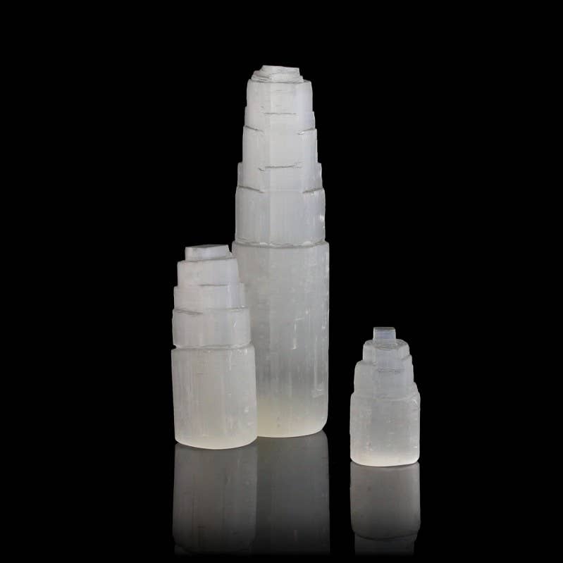 UniArt - Vendita all'ingrosso Pietra/cristallo spirituale - Torre di Selenite Grezza Intagliata per Feng Shui9