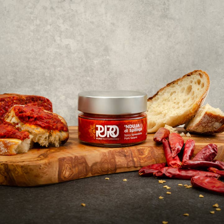 Puro Mediterraneo – wholesale Salami – Italian Spicy Spreadable Nduja Salami with Chilli 110g