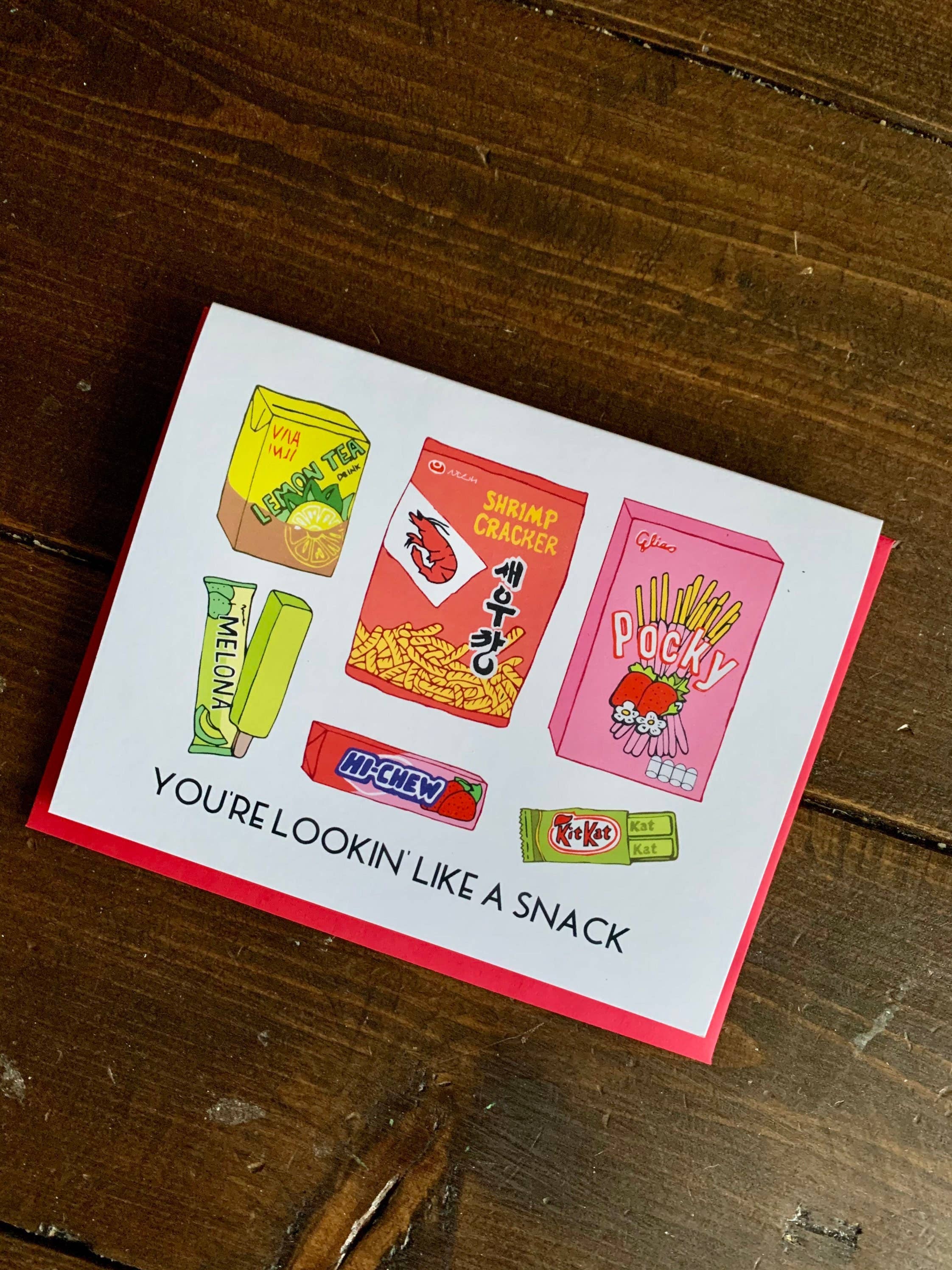 Papermain - Wholesale Everyday Greeting Card - Looking like a Snack Card -  Asian Snacks Card2