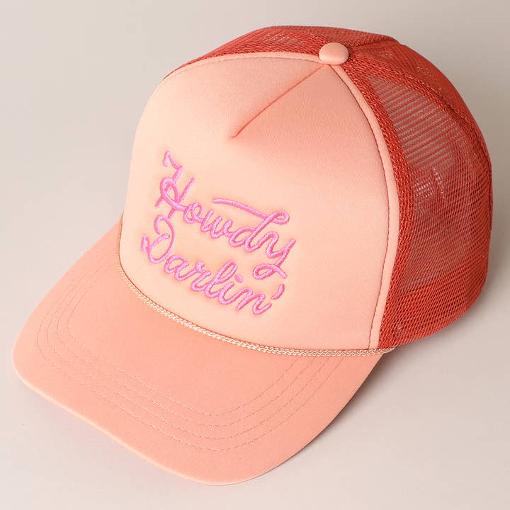 Fashion City - Wholesale Trucker Hat - Women's - Howdy Darlin' Embroidered Mesh Back Trucker Cap23
