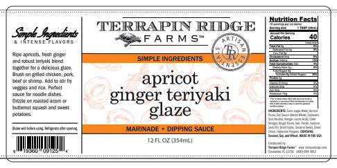 Terrapin Ridge Farms - Wholesale Sauce - Apricot Ginger Teriyaki Glaze1