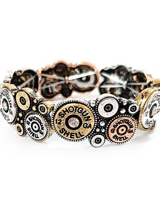 ( WX1031 ) WESTERN THEME BULLET STRETCH BRACELET for wholesale by Jewelry Max