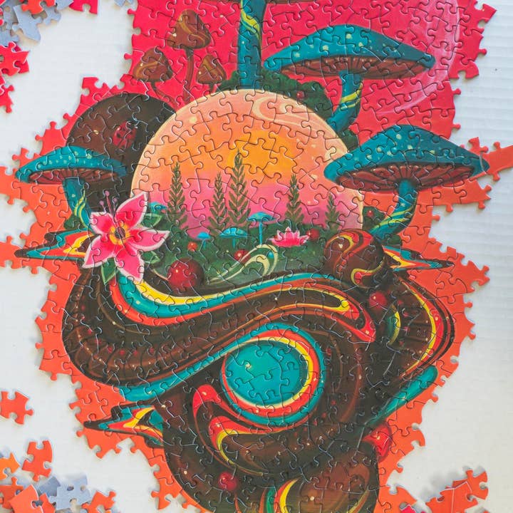 Oakland Puzzle Company - Wholesale Puzzle - Adult - Microcosm 500-piece Jigsaw Puzzle art by Paul Lewin