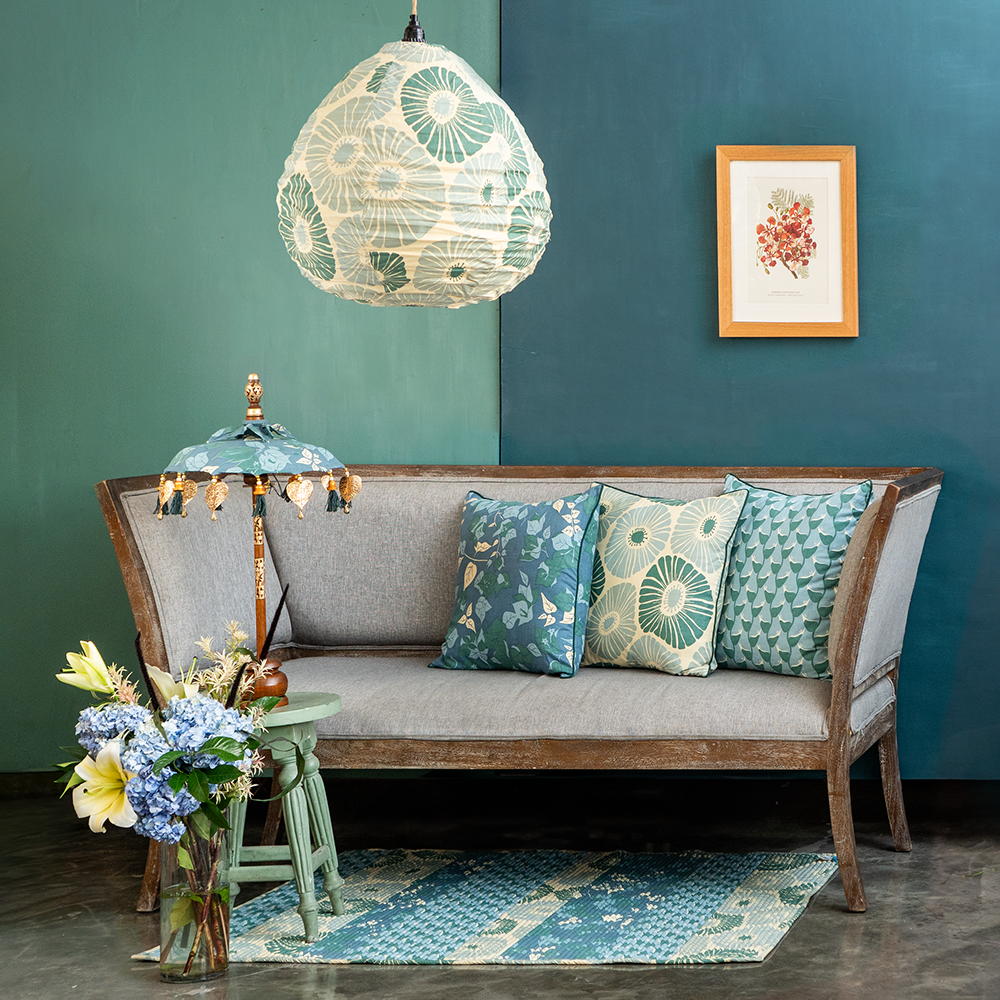 Balizen Direct from Bali - Wholesale Lamp Shade - Bulb Pendant Lampshade | Retro Flowers Moss3