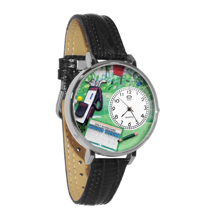 Montre 3D pour sac de golf Argenté Taille L pour la vente par Whimsical Gifts